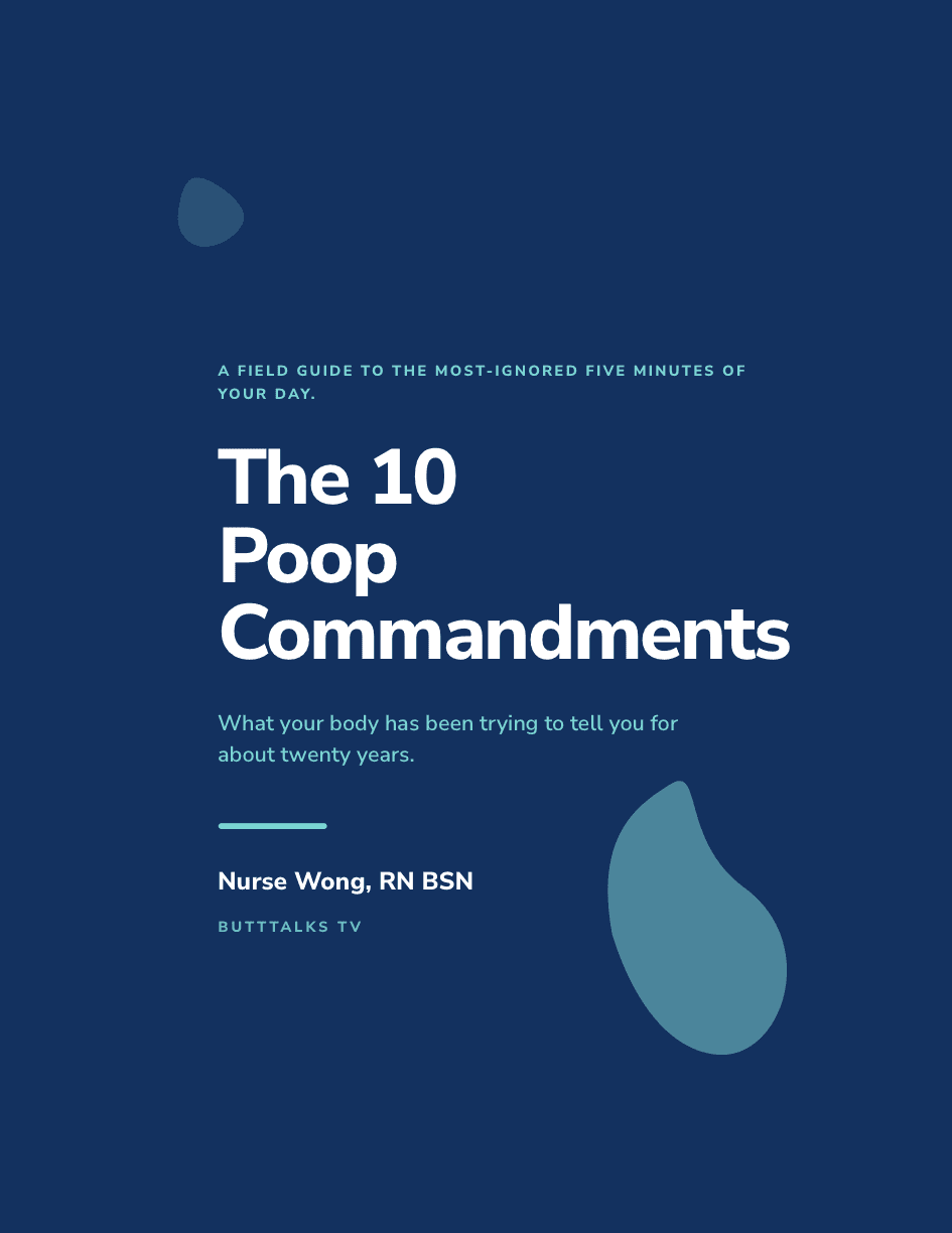 The cover of The 10 Poop Commandments by Nurse Wong, RN BSN